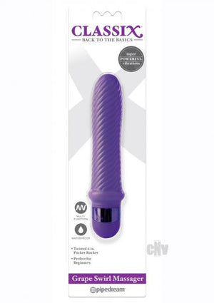 Classix Grape Swirl Massager Purple Vibrator