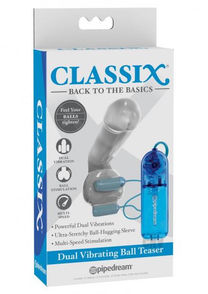 Classix Dual Vibe Ball Teaser Blue Clear