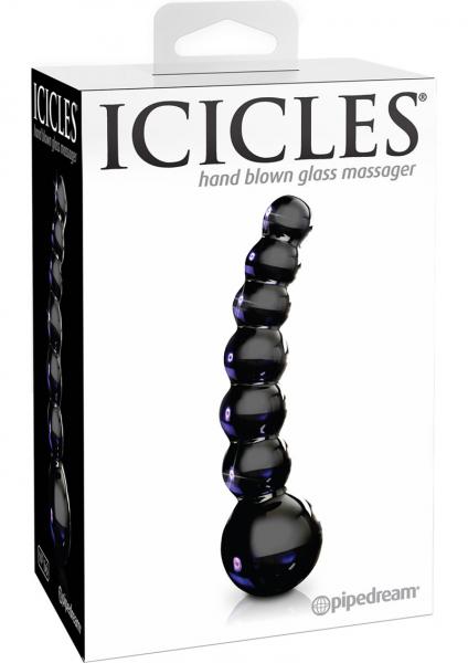 Icicles No 66 Glass Massager Black
