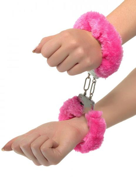 Neon Furry Cuffs Pink
