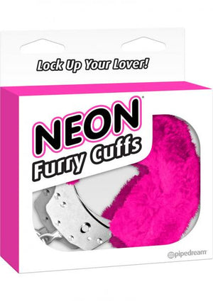 Neon Furry Cuffs Pink