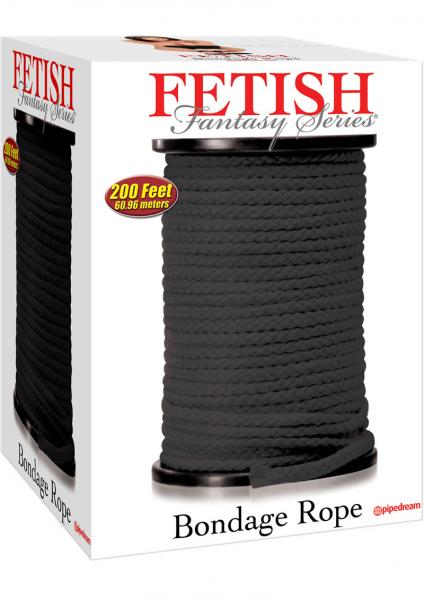 Fetish Fantasy Bondage Rope 200 Feet Black
