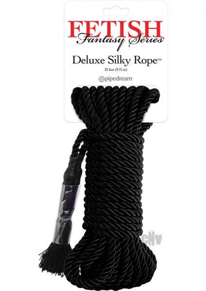 Fetish Fantasy Series Deluxe Silky Rope Black 32ft