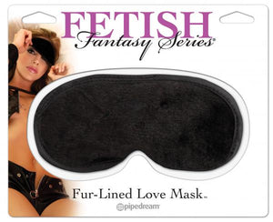 Fetish Fantasy Fur Lined Satin Love Mask Black