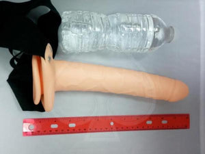 Fetish Fantasy 10 Inches Hollow Strap On Beige