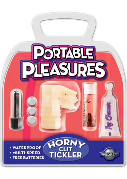 Portable Pleasures Horny Clit Tickler Bullet With Sleeve Waterproof Flesh