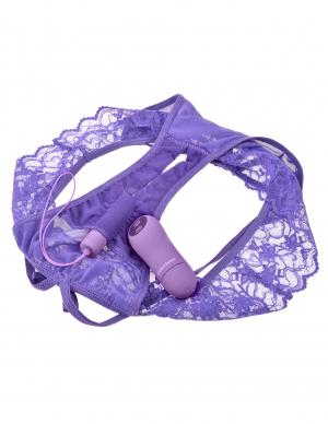 Fantasy For Her Crotchless Panty Thrill Her O/S Purple
