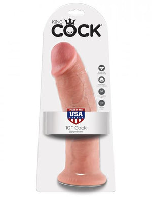 King Cock 10" Dildo Beige