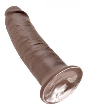 King Cock 10" Dildo Brown