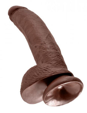 King Cock 9 Inches Cock Balls Brown