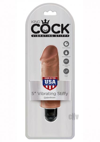 King Cock 5 Inches Vibrating Stiffy Dildo Tan