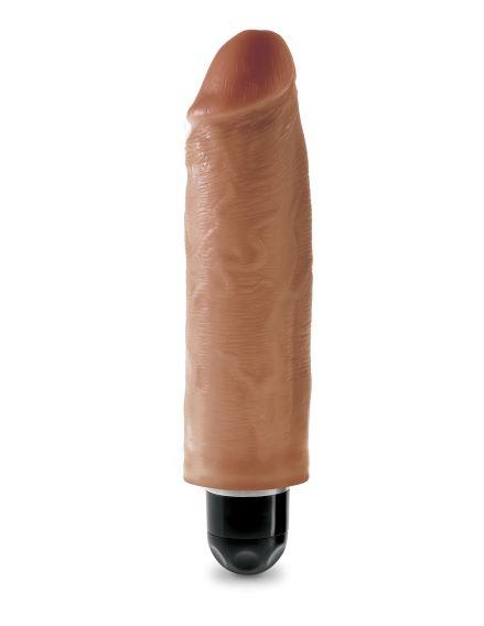 King Cock 6 Inches Vibrating Stiffy Tan Dildo