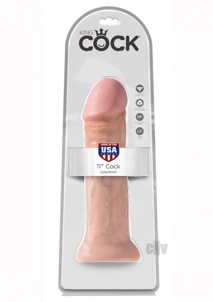 King Cock 11" Dildo Beige