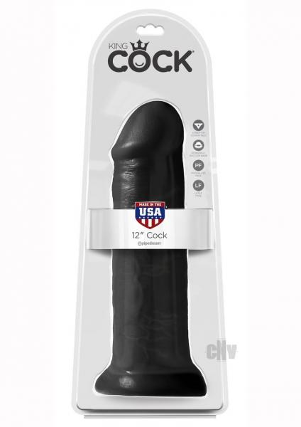 King Cock 12" Dildo Black