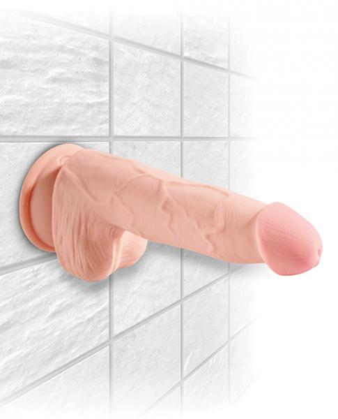 King Cock Triple Density 5 Inches Dildo With Balls Beige