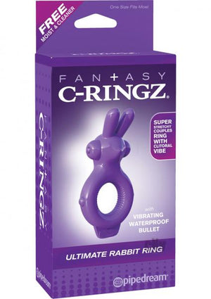 Fantasy C Ringz Rabbit Ring Purple Vibrator