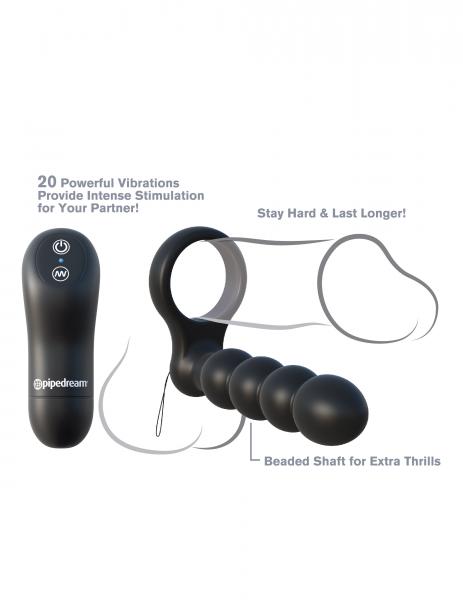 Fantasy C Ringz Remote Control Double Penetrator Black
