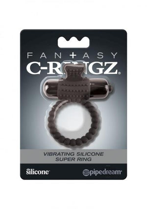 Fantasy C Ringz Vibrating Silicone Super Ring Black