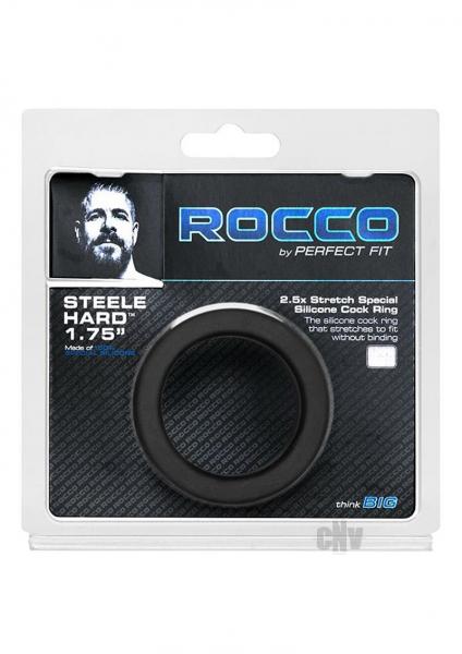 The Rocco Steele Hard 1.75 Inches Silicone Super Stretch Black