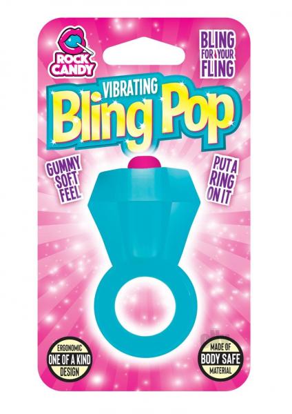 Rock Candy Bling Pop Ring Blue Vibrating Cock Ring