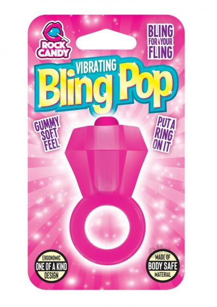 Rock Candy Bling Pop Ring Pink Vibrating Cock Ring