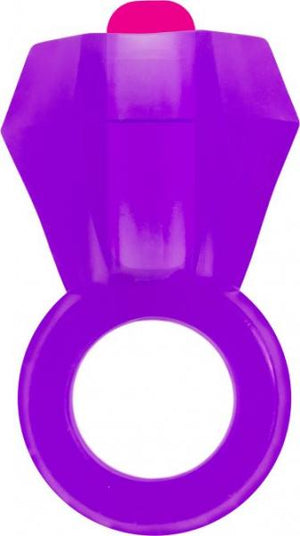Rock Candy Bling Pop Ring Purple Vibrating Cock Ring