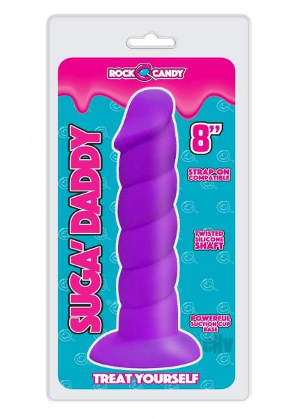 Rock Candy Suga Daddy 8" Silicone Dildo Purple