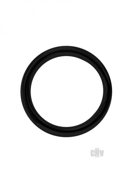 Rouge Stainless Steel Round Cock Ring 45mm Black