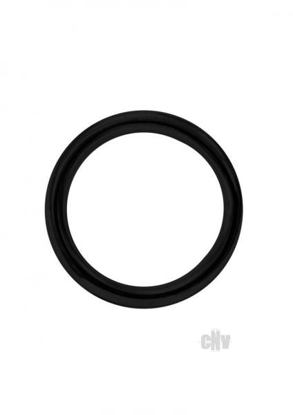 Rouge Stainless Steel Round Cock Ring 50mm Black