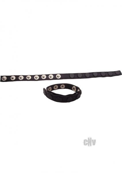 Rouge Leather Multi Snap Strap Black