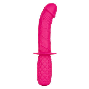 Silicone Grip Thruster Pink G Spot Dildo