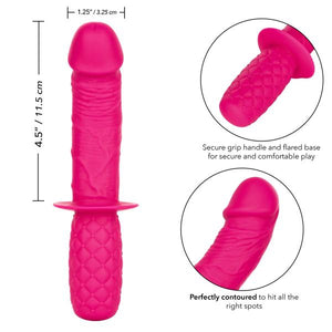 Silicone Grip Thruster Pink G Spot Dildo