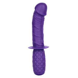 Silicone Grip Thruster Purple G Spot Dildo