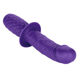 Silicone Grip Thruster Purple G Spot Dildo