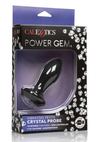 Power Gem Vibrating Petite Crystal Probe Black