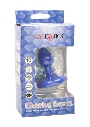 Cheeky Gems Small Rechargeable Vibrating Probe Blue