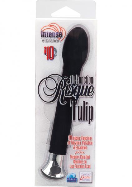 10 Function Risque Tulip Vibrator Black