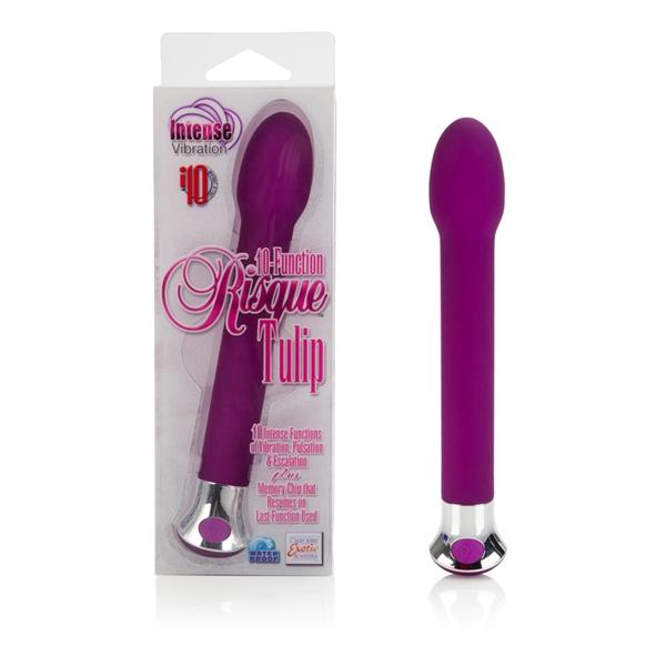 10 Function Risque Tulip Vibrator Purple