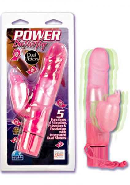 Power Butterfly Dual Waterproof 5 Inch Pink