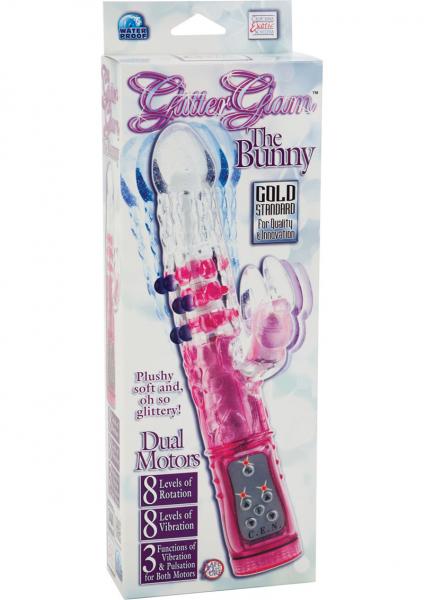 Glitter Glam The Bunny Vibrator Waterproof Pink