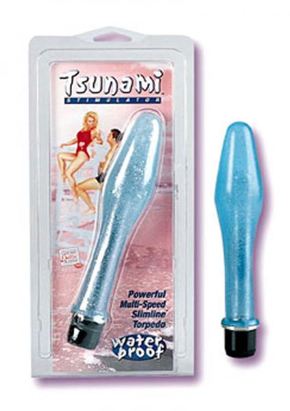 Tsunami Stimulator Slimline Torpedo Multispeed Waterproof Blue