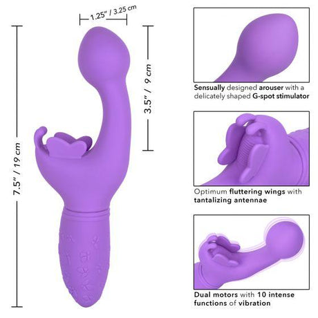 Rechargeable Butterfly Kiss Purple Vibrator