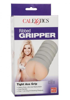 Ribbed Gripper Tight Ass Ivory Beige Stroker