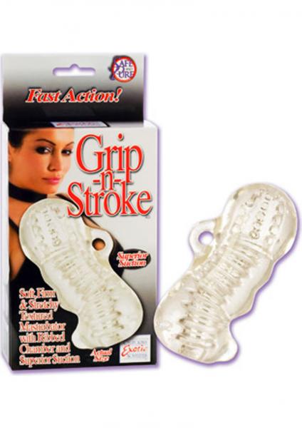 Grip N Stroke Masturbator Clear