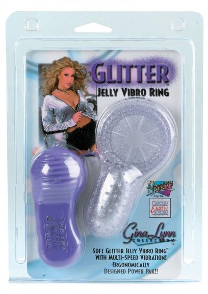 Gina Lynn Exclusive Glitter Jelly Vibro Ring Purple