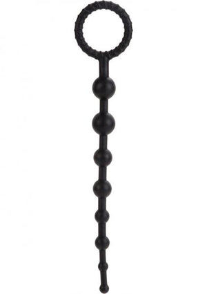 Booty Call X 10 Silicone Anal Beads Black 8 Inch