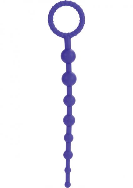 Booty Call X 10 Silicone Anal Beads Purple 8 Inch