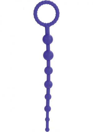 Booty Call X 10 Silicone Anal Beads Purple 8 Inch