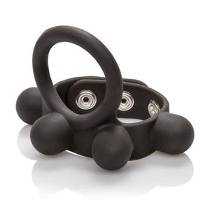 Large Weighted C Ring Ball Stretcher Silicone Black