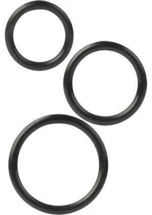 Silicone Support Rings Black 3 Pack